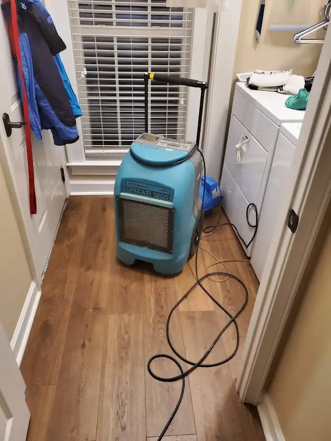 Commercial dehumidifier deployed for Flood Damage Cleanup in Tecumseh